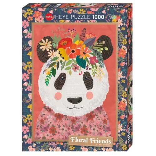 Floral Friends - Mia Charro - Cuddly Panda - Puzzle 1000.jpg