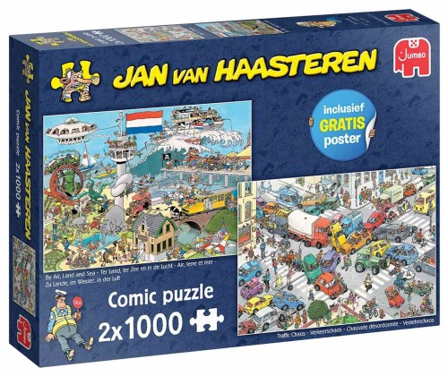 Jan Van Haasteren - By Air, Land and Sea Traffic Chaos - Puzzle 2 x 1000.jpg
