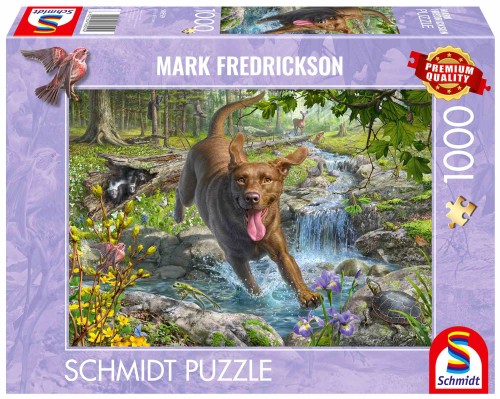 Mark Fredrickson - Labrador Retriever - Spacer w Lesie - Puzzle 1000.jpg