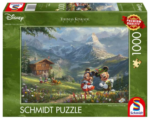 Thomas Kinkade - Disney - Mickey and Minnie in the Alps - Puzzle 1000.jpg
